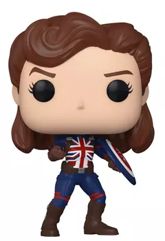 Фигурка Funko POP: Marvel What If...? – Captain Carter With Shield Exclusive Bobble-Head (9,5 см)