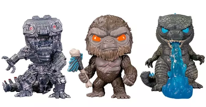 Фигурка Funko POP Movies: Godzilla Vs Kong – Godzilla, Mechagodzilla, Kong Exclusive 3-Pack (10 см)