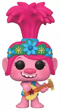 Фигурка Funko POP Movies: Trolls World Tour – Poppy With Guitar Exclusive (9,5 см)