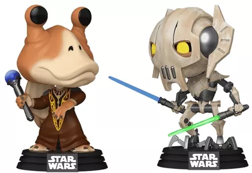 Фигурка Funko POP Star Wars: Clone Wars – Duels Jar Jar Binks vs General Grievous Bobble-Head Exclusive (9,5 см)