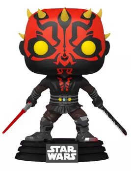 Фигурка Funko POP: Star Wars: The Clone Wars – Darth Maul With Saber Bobble-Head (9,5 см)