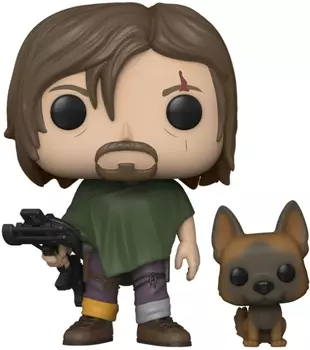 Фигурка Funko POP Television: Walking Dead – Daryl Dixon with Dog (9,5 см)