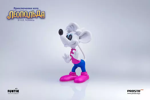 Фигурка Кот Леопольд: Мышь белая (5 см)