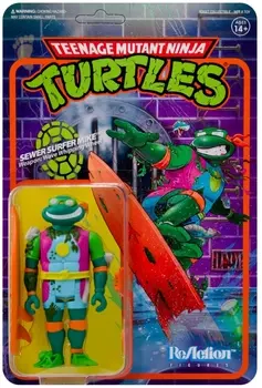 Фигурка ReAction Figure Teenage Mutant: Ninja Turtles – Wave 3 – Sewer Surfer Micelangelo (9 см)