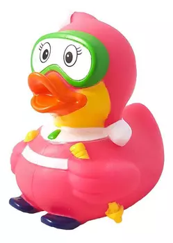 Фигурка Уточка Лыжница розовая