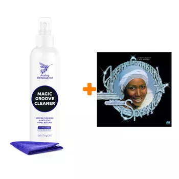 FRANKLIN ARETHA Sparkle Music From The Warner Bros. Motion Picture Crystal Clear Vinyl LP + Спрей для очистки LP с микрофиброй 250мл Набор