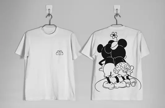 Футболка Disney: Микки и Минни женская (белая)