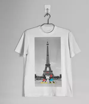 Футболка Disney: Микки Маус в Париже женская (белая)