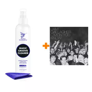 GALLAGHER LIAM C`Mon You Know Crystal Clear Vinyl LP + Спрей для очистки LP с микрофиброй 250мл Набор