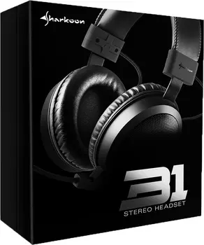 Гарнитура Sharkoon Skiller B1 проводная игровая (чёрный)(4044951021215)