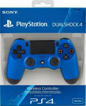 Геймпад DualShock 4 для PS4 беспроводной Wave Blue (синий) (CUH-ZCT2E)