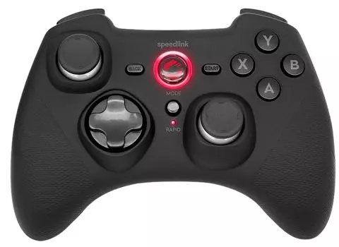 Геймпад Speedlink RAIT Gamepad Wireless беспроводной игровой Black Rubber для PC (SL-650110-BK)