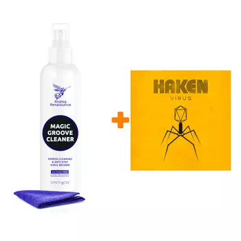 HAKEN Virus 2LP+CD + Спрей для очистки LP с микрофиброй 250мл Набор