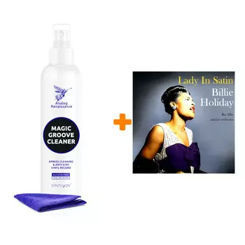 HOLIDAY BILLIE Lady In Satin Clear Vinyl LP + Спрей для очистки LP с микрофиброй 250мл Набор