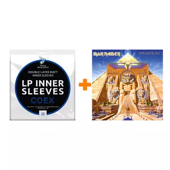 IRON MAIDEN Powerslave LP + Конверты внутренние COEX для грампластинок 12" 25шт Набор