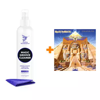 IRON MAIDEN Powerslave LP + Спрей для очистки LP с микрофиброй 250мл Набор