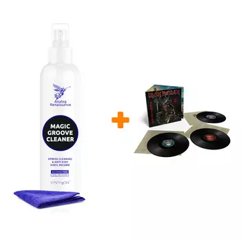 IRON MAIDEN Senjutsu 3LP + Спрей для очистки LP с микрофиброй 250мл Набор