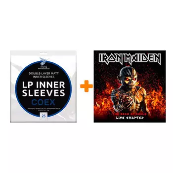 IRON MAIDEN The Book Of Souls Live Chapter 3LP + Конверты внутренние COEX для грампластинок 12" 25шт Набор