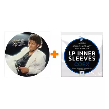 JACKSON MICHAEL Thriller Limited Picture Vinyl LP + Конверты внутренние COEX для грампластинок 12" 25шт Набор