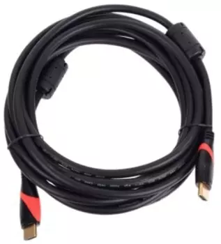 Кабель VCOM HDMI 19M/M 2.0, 1.8 м (CG525-R-1.8) (black / red)