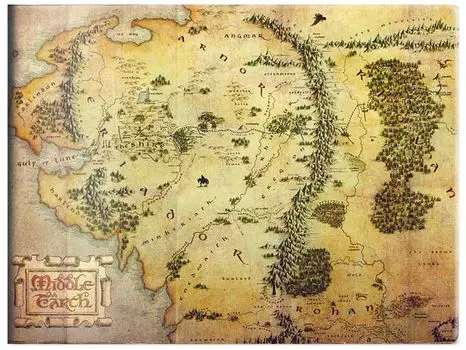 Кардхолдер Хоббит: Карта Средиземья (в форме книжки, 215х65 мм)