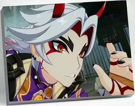 Картина по номерам Genshin Impact: Итто. 23 цвета (30 x 40 см)