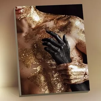 Картина по номерам с поталью Драгоценное прикосновение 18 цветов (40 х 50 см)