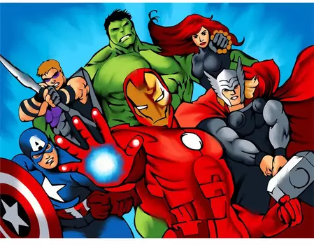 Картины по номерам Русская Живопись: Серия Мстители – Мстители (30х40 см)