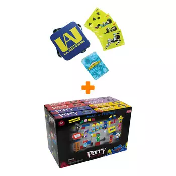 Карты игральные My Hero Academia + Конструктор Huggy Wuggy 33 детали Набор