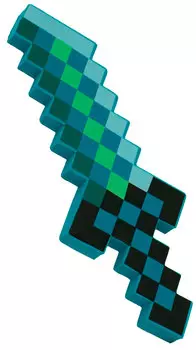 Кинжал 8Бит изумрудный пиксельный (25 см)