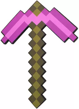 Кирка 8Бит Зачарованная фиолетовая пиксельная (45 см)