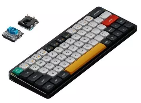 Клавиатура Nuphy AIR60 беспроводная механическая ультратонкая, 64 клавиши, RGB подсветка, Blue Switch для PC