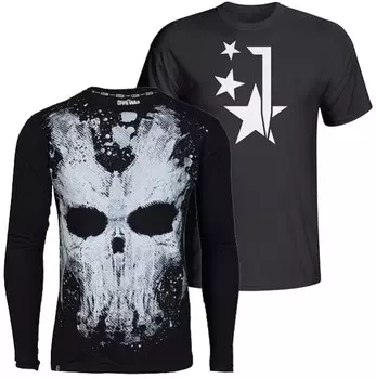 Комплект футболок Marvel: CW Cross Bones лонгслив (L) + The Evil Within 2 (L)