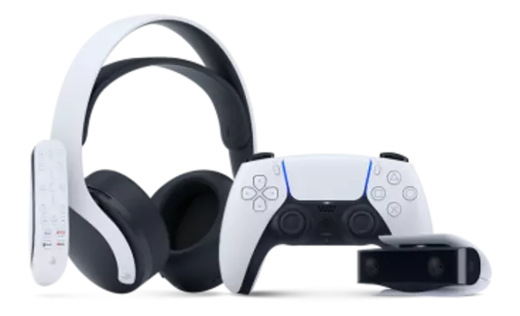 Комплект Контроллер DualSense + Пульт Media Remote + HD камера + Гарнитура беспроводная PULSE 3D для PS5