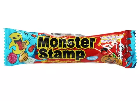 Конфеты-штампы Monster Stamp Candy Вкус колы, содовой и апельсина