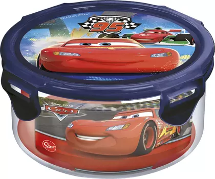 Контейнер для продуктов Тачки: Грани гонок (круглый) (550 мл.)