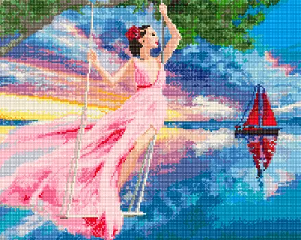 Кристальная мозаика Алый парус (40х50см)