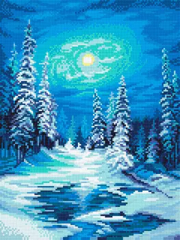 Кристальная мозаика Морозная ночь (30х40см)