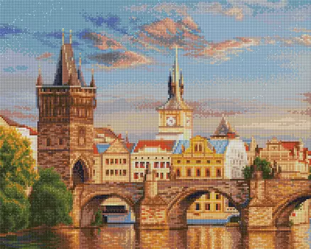 Кристальная мозаика Прага Карлов мост (40х30см)