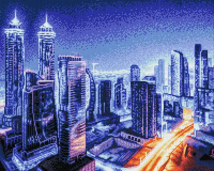 Кристальная мозаика Ритм ночного города (50х40см)