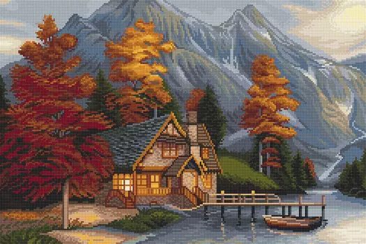 Кристальная мозаика Тихое осеннее утро (40х60см)