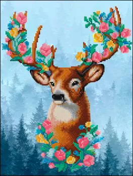 Кристальная мозаика Весенний олень (30х40см)