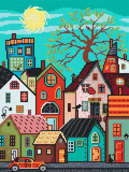 Кристальная мозаика Яркие домики (30х40см)