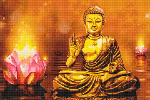 Кристальная мозаика Золотой Будда (40х60см)