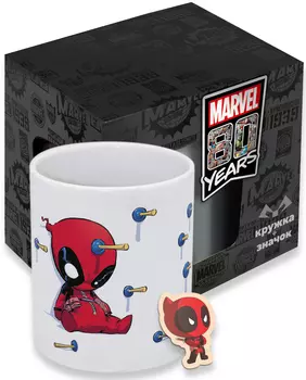 Кружка Marvel: Deadpool + значок в ассортименте