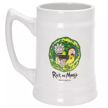 Кружка пивная Rick And Morty: Портал 2 (500 мл) (фарфор)