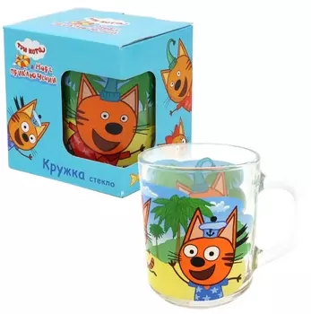 Кружка Три Кота + краски и кисточка (230 мл, стекло) (311169)