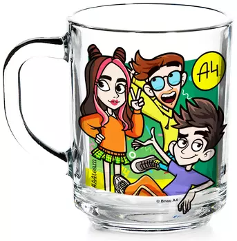 Кружка Влад А4: Влад и компания – Дизайн 2 (230 мл / стекло)