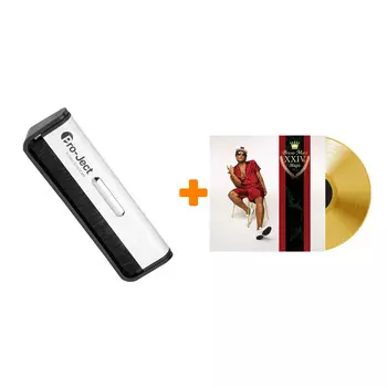 MARS BRUNO 24K Magic 5th Anniversary Gold Viny LP + Щетка для LP Brush It Набор