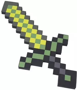 Меч 8Бит Золотой пиксельный (45 см)